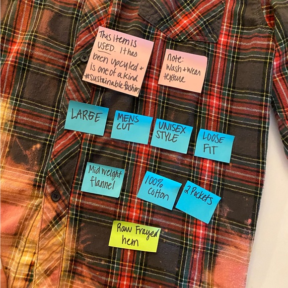 EUC Slipknot Band Flannel Shirt Mens Unisex Large Reworked Shacket Bleached - Picture 7 of 14